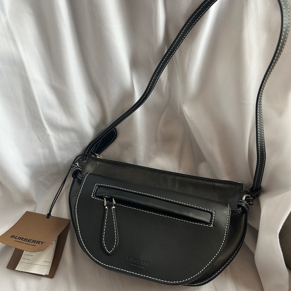 SOLD - Burberry Black Leather Women's Bag